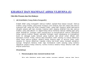 Khasiat dan Manfaat 99 Asmaul Husna untuk Hidup Lebih Bermakna